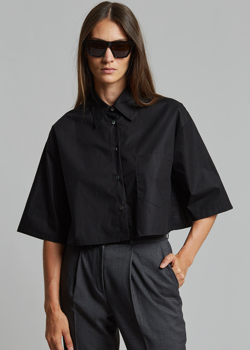 Odem Cropped Shirt - Black 1