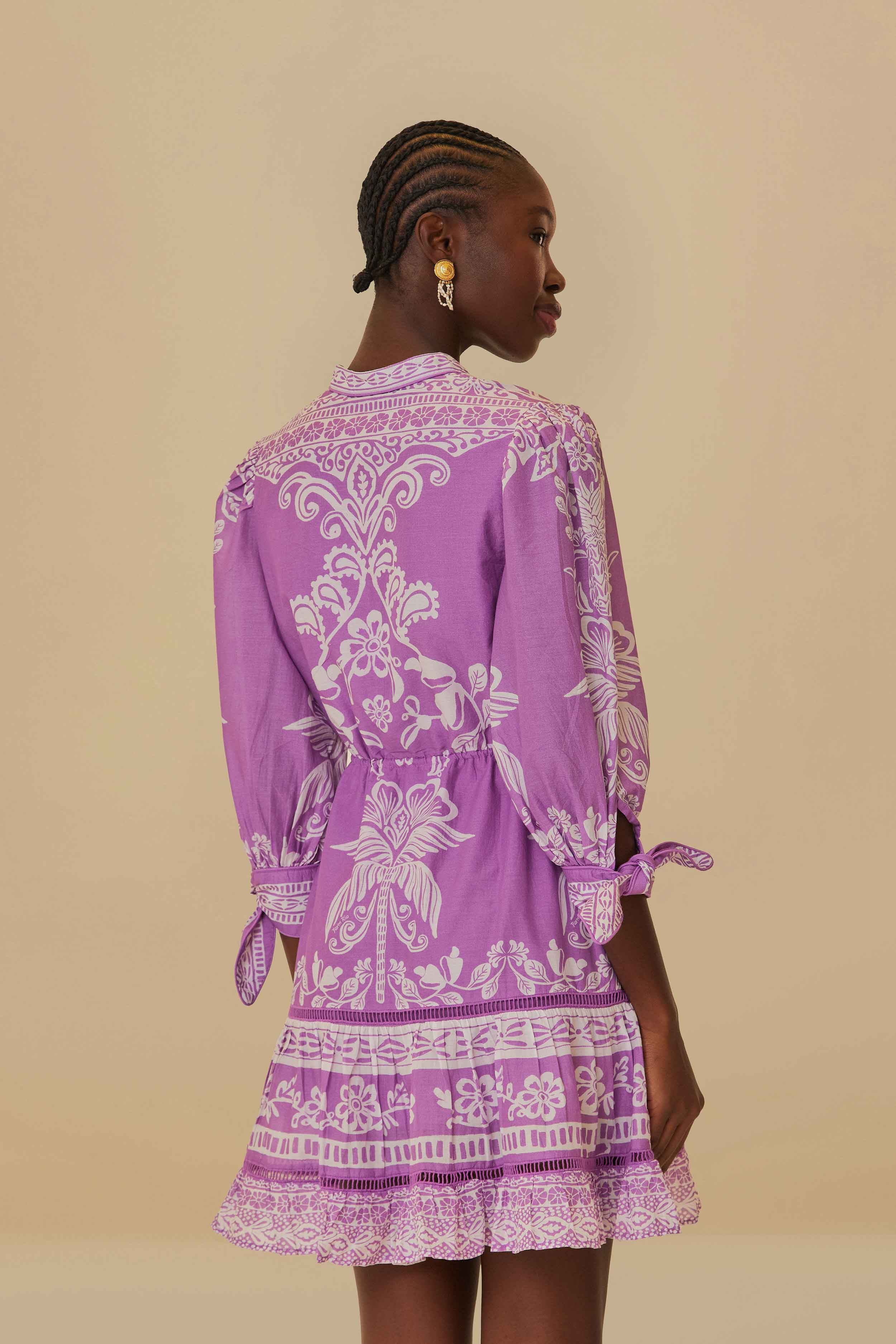 Lilac Sweet Garden Mini Dress - 4