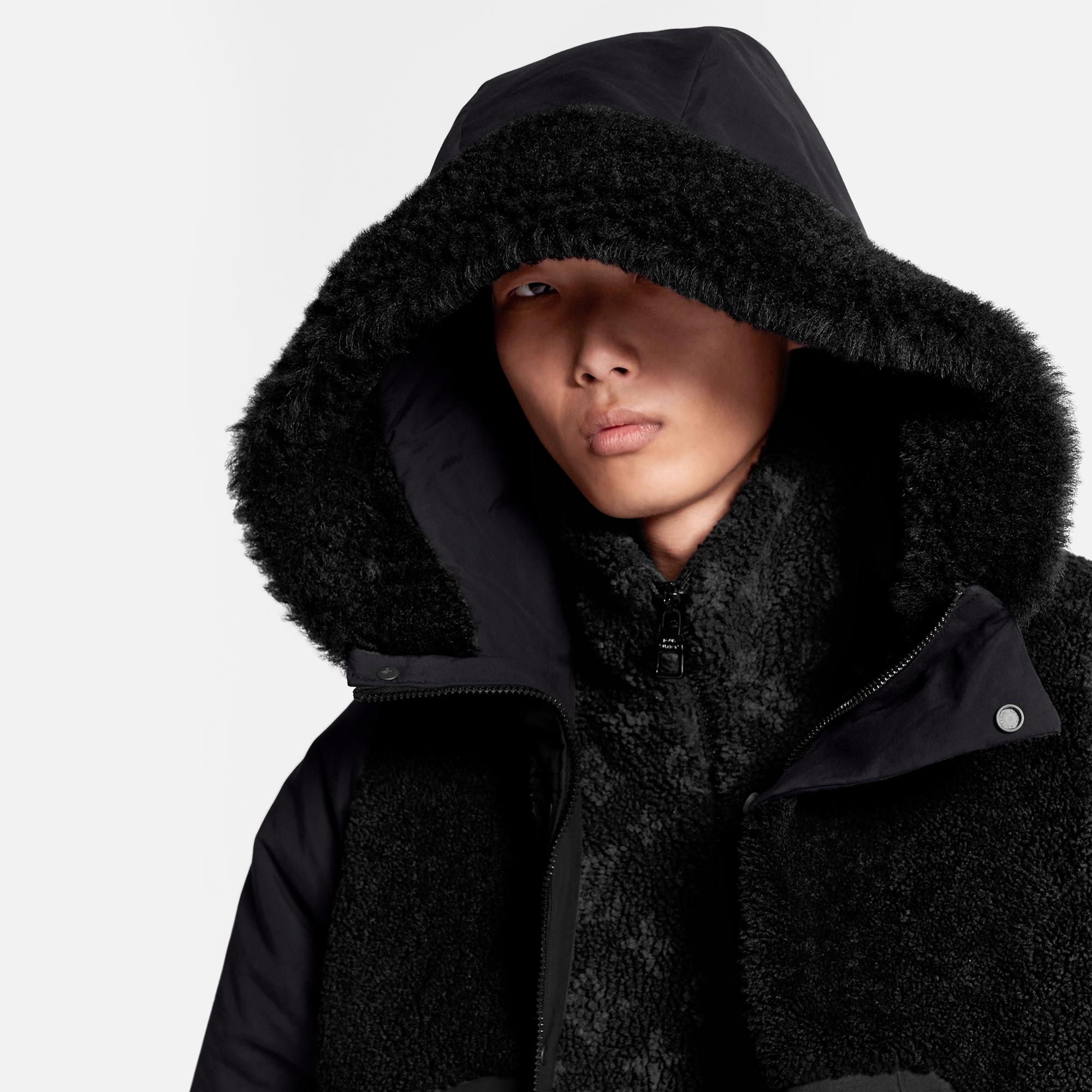 Trompe l’Oeil Shearling Detail Padded Parka - 3