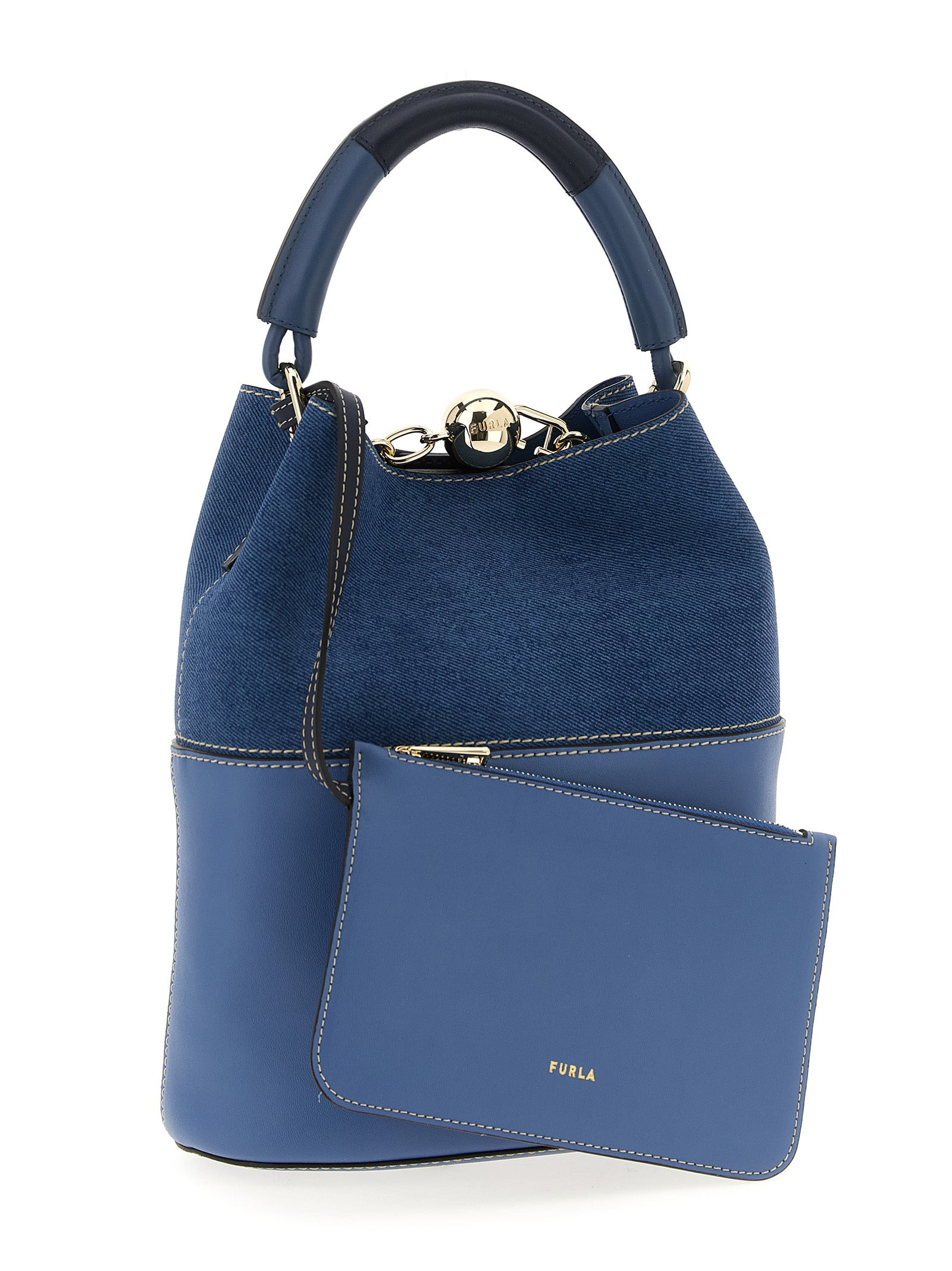 Furla Sfera S Hand Bags Light Blue - 3