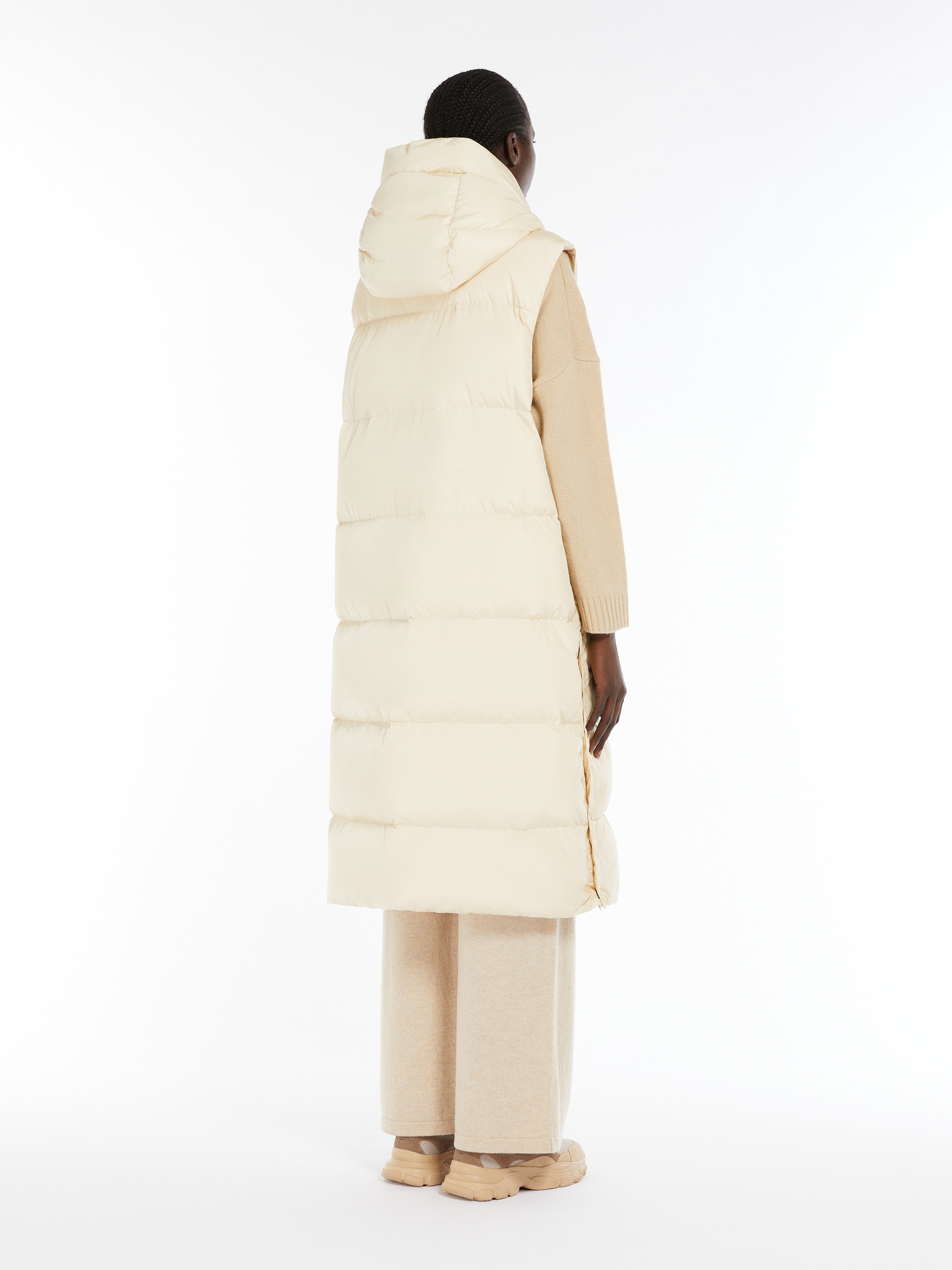 ZIMINO Long water-repellent taffeta gilet - 4