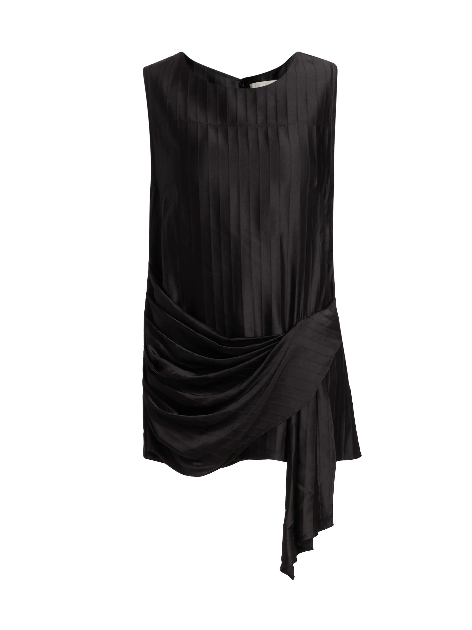 Loulou de Saison Fonda Draped Top - Black - 1