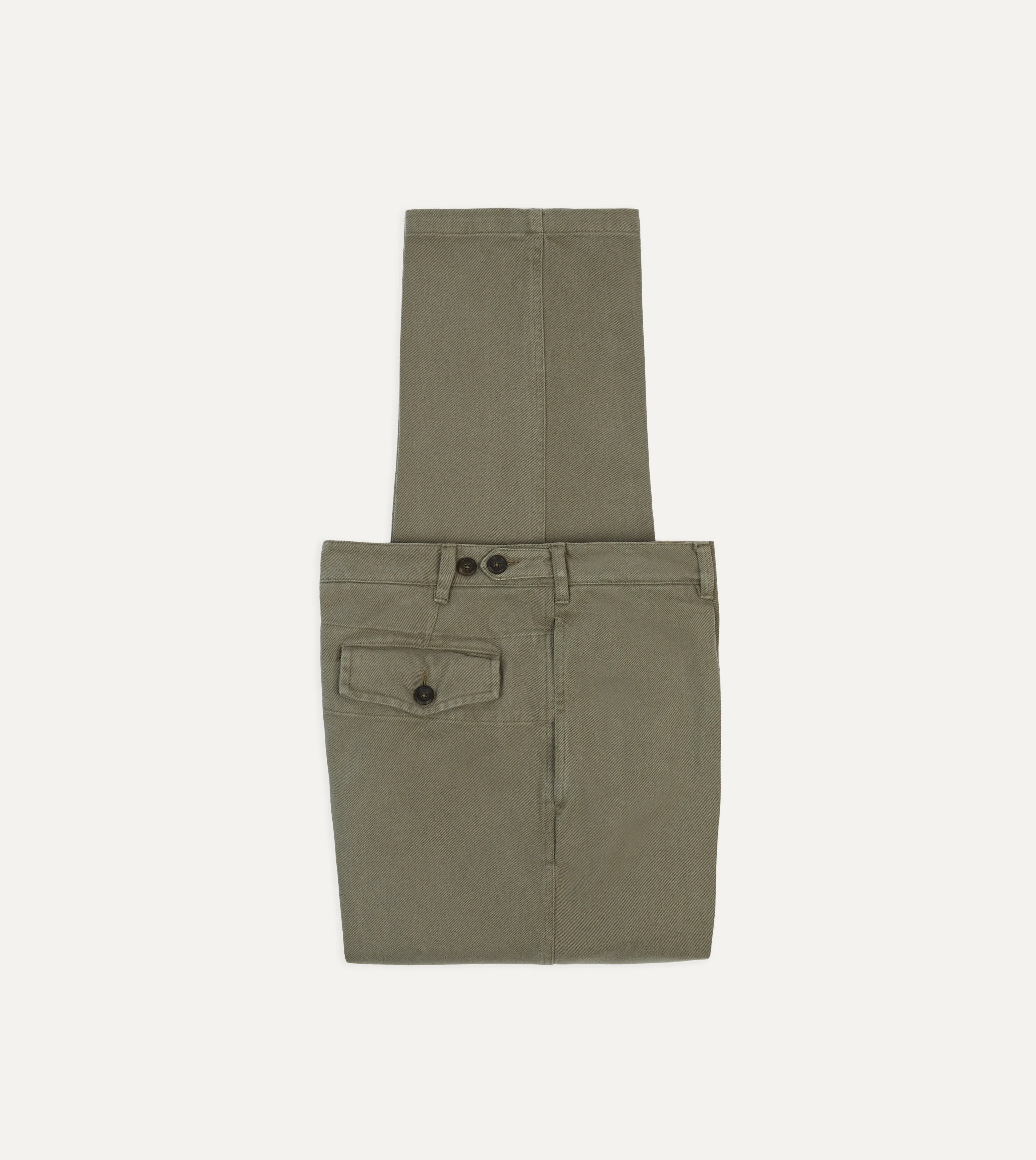 Khaki Heavy Cotton Twill Games Trousers - 1