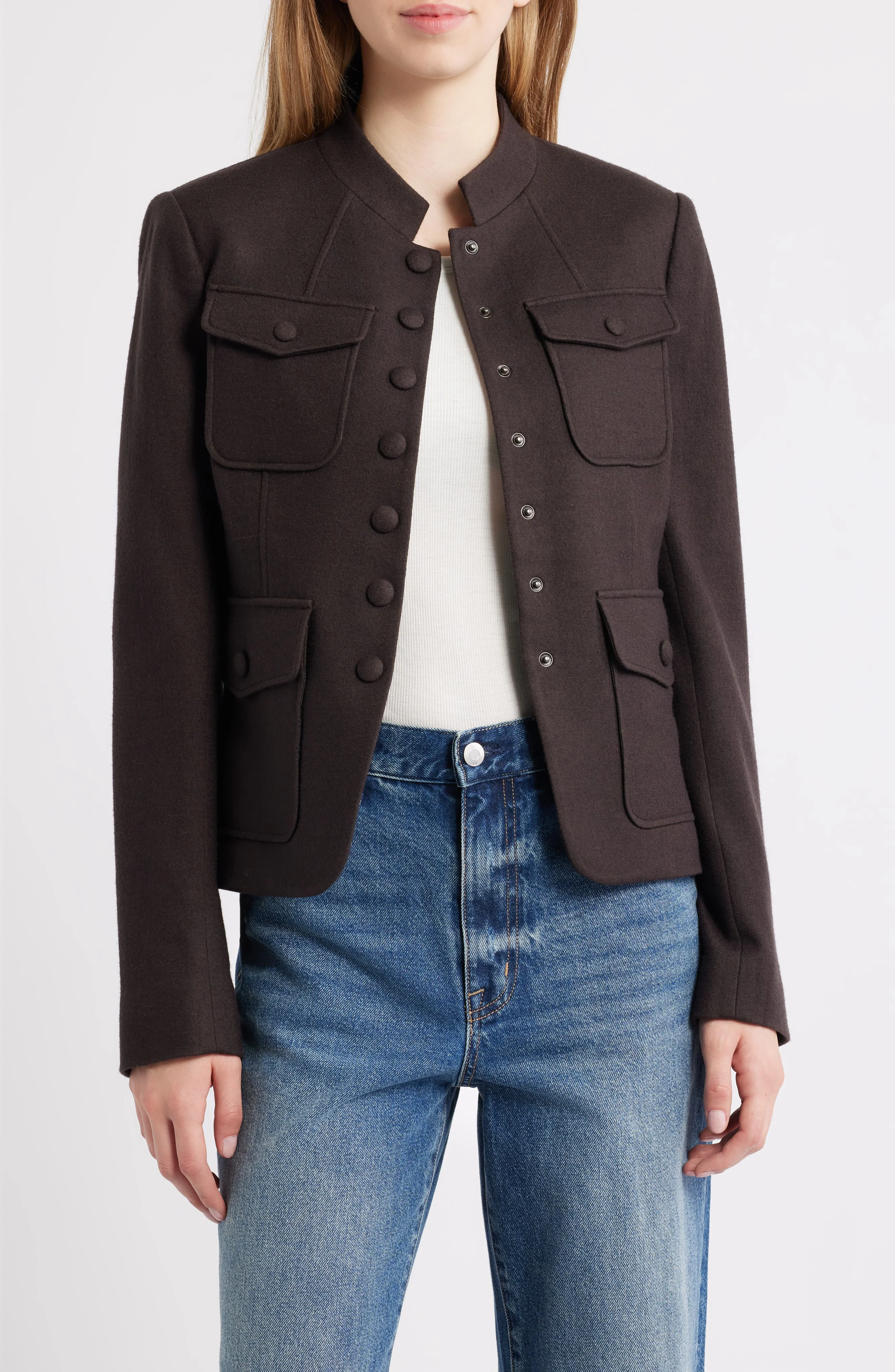 rag & bone Mercer Wool Jacket in Coffe at Nordstrom - 1