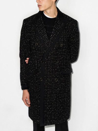 AMIRI double-breasted bouclé coat outlook