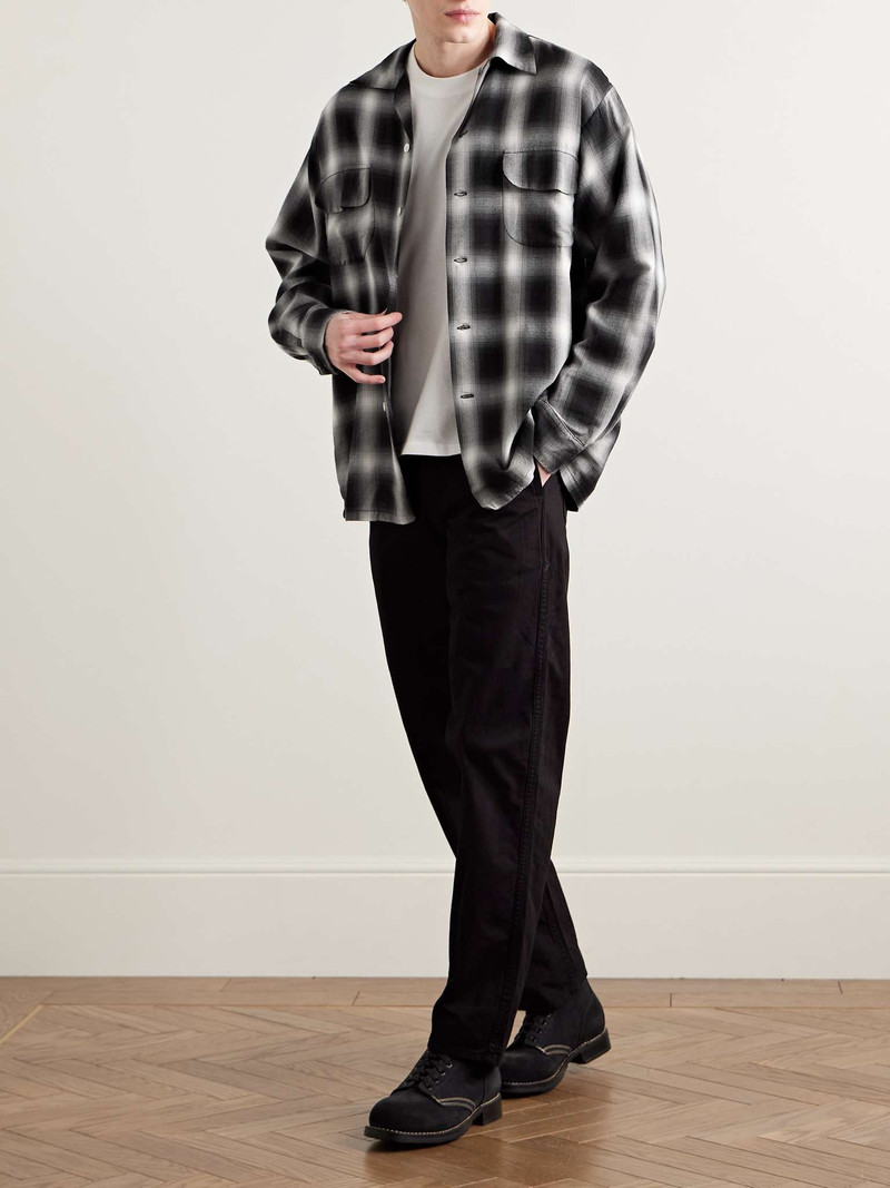 orSlow Convertible-Collar Checked Cotton-Blend Flannel Shirt outlook