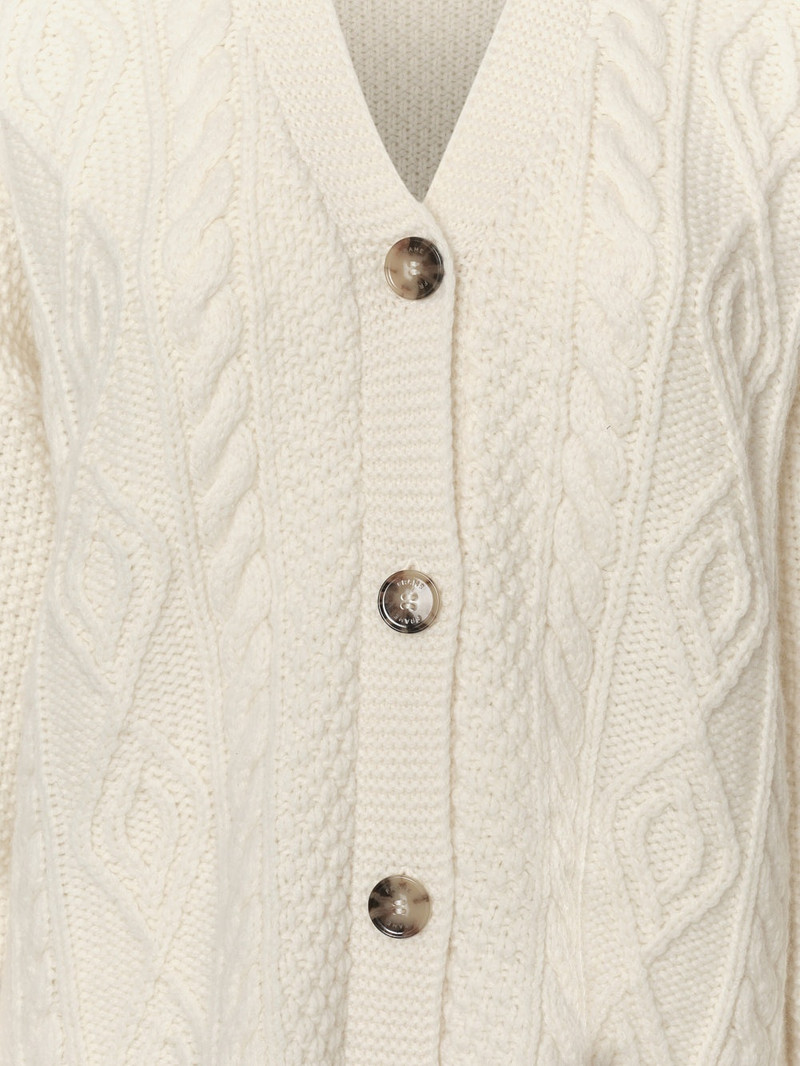 Oversized Cableknit Cardigan in Cream 3