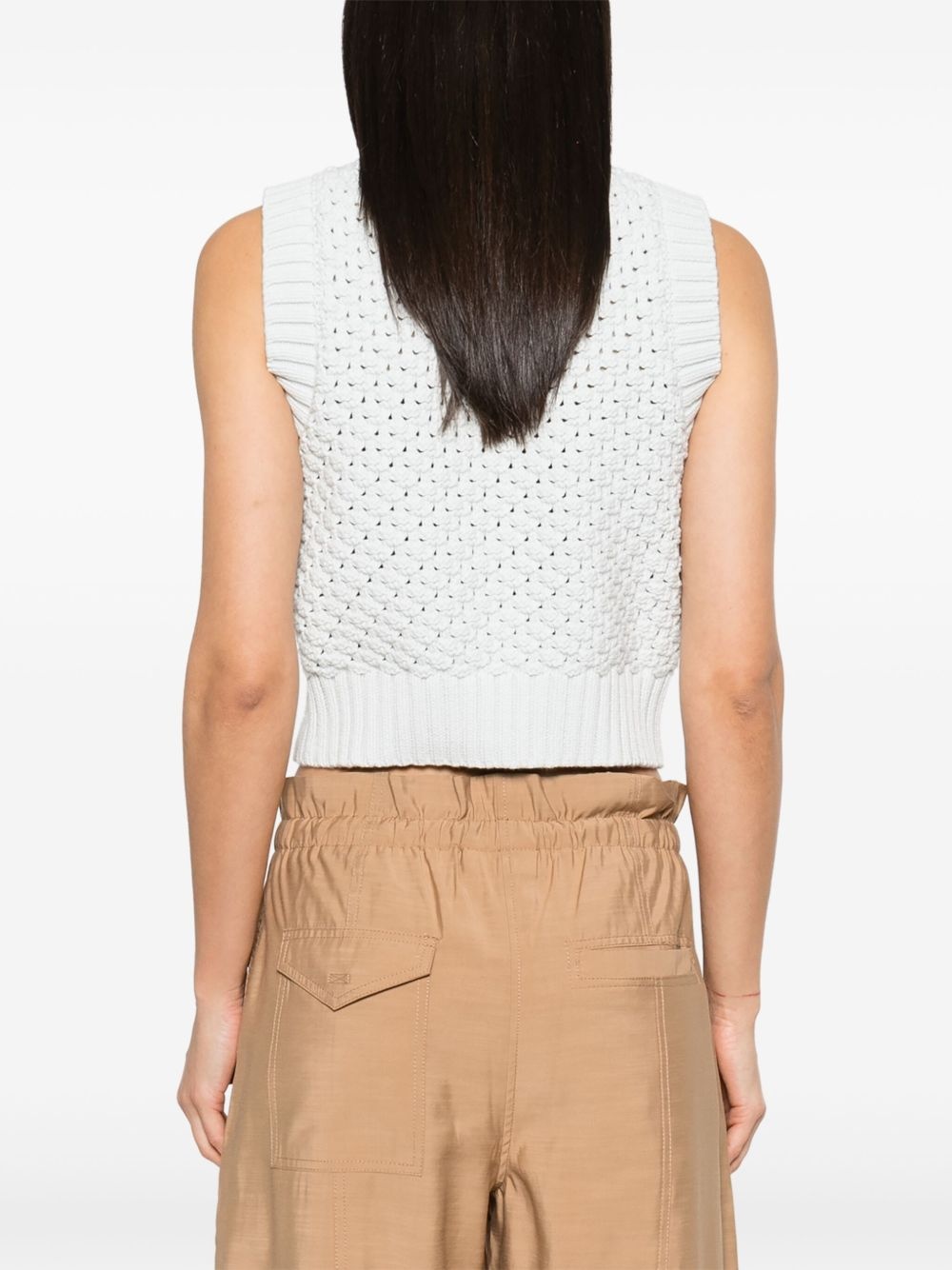 logo-intarsia vest - 4