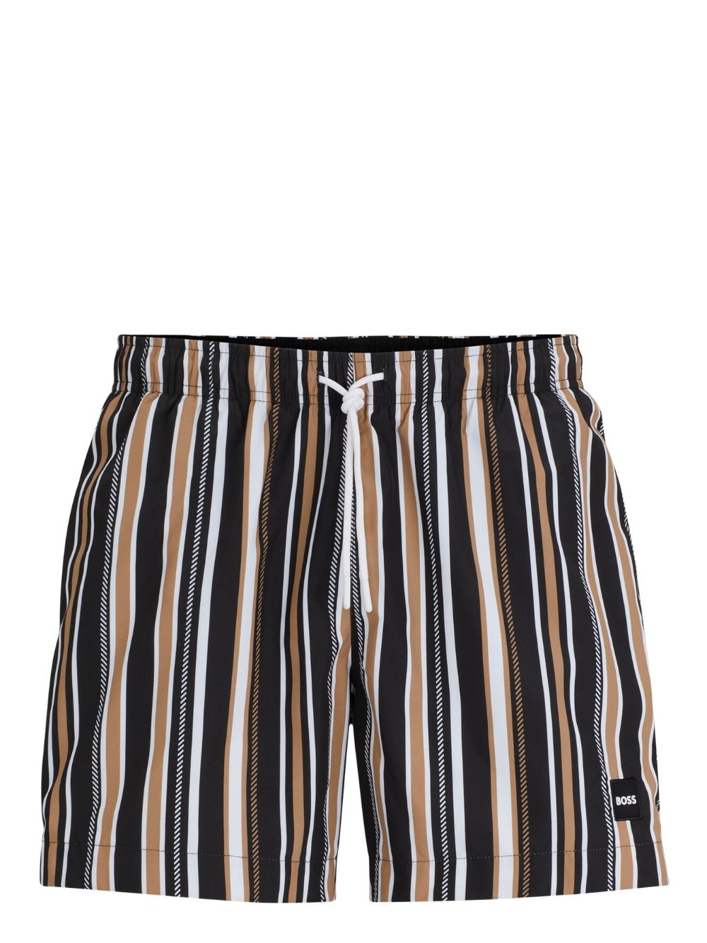 appliquÃ©-logo striped swim shorts - 1