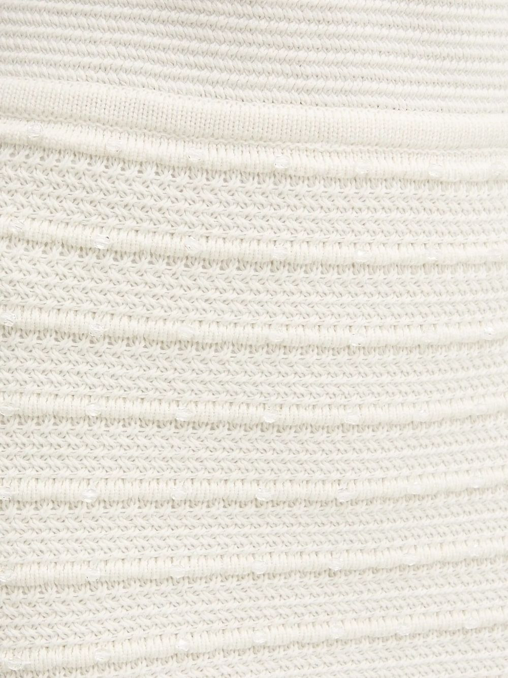 asymmetric-neck ribbed mini dress - 4