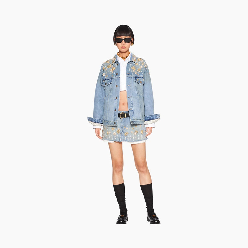 Miu Miu Denim miniskirt outlook