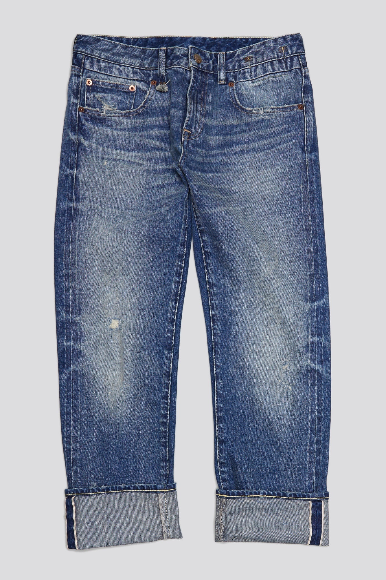 CUFFED BOY STRAIGHT - DEVLIN SELVEDGE BLUE - 1