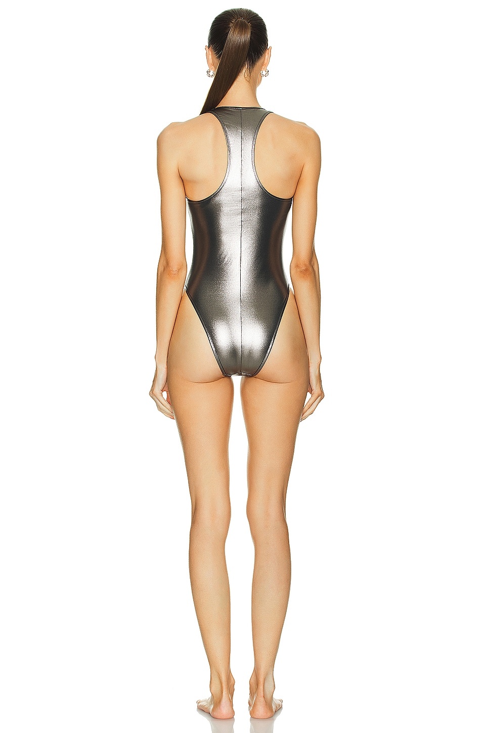 Metallic One Piece Swimsuit - 3