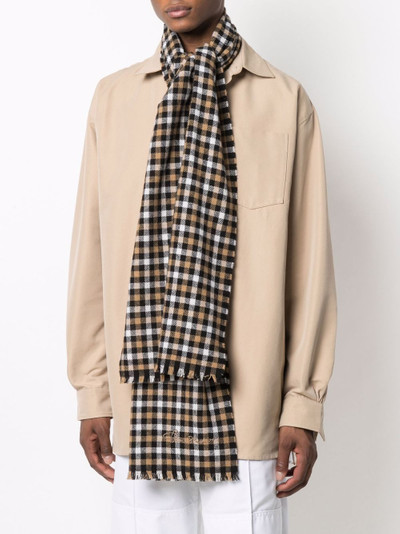 Acne Studios wool-blend check pattern scarf outlook