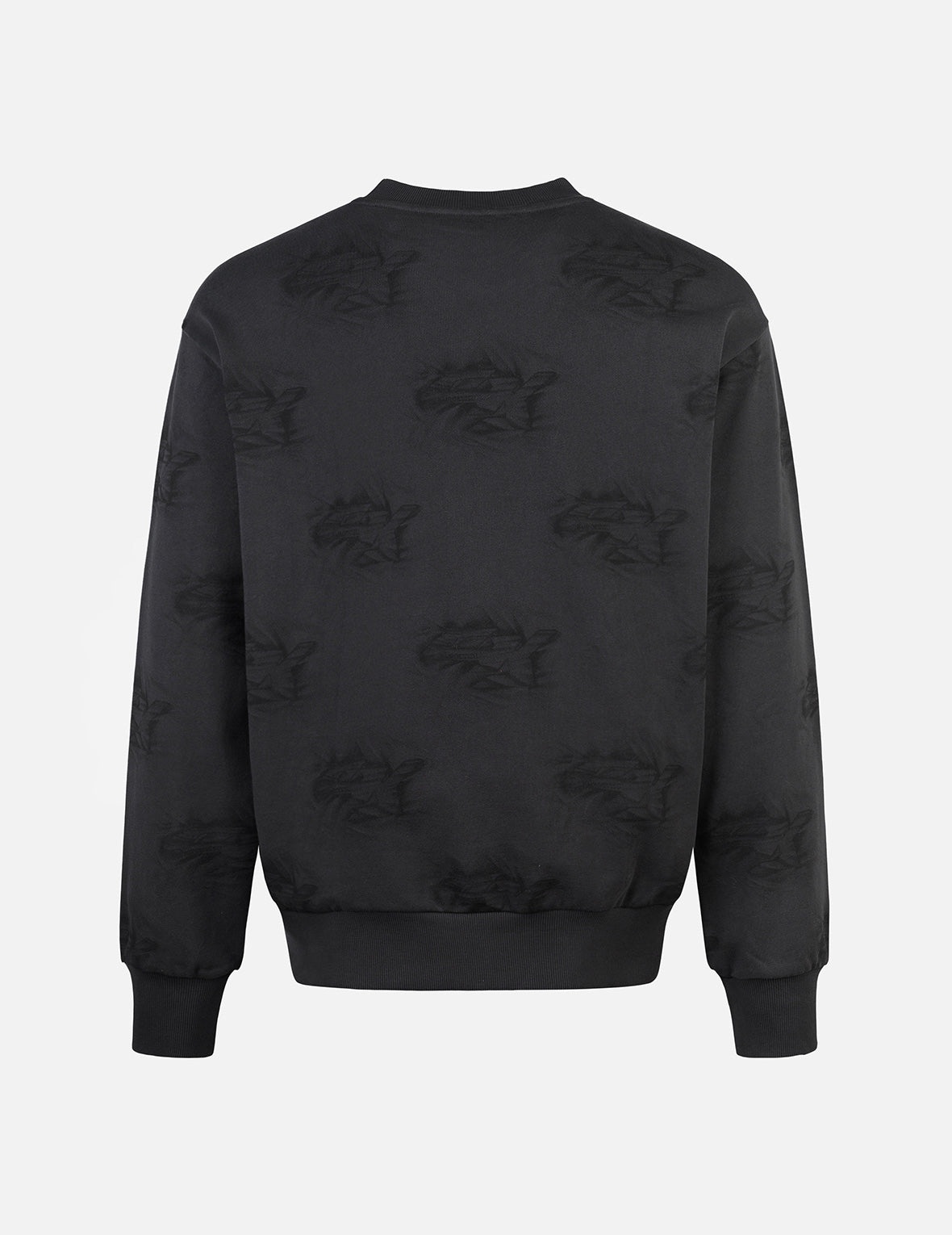 Allover Crinkle Logo Print Regular Fit Sweatshirt - 2