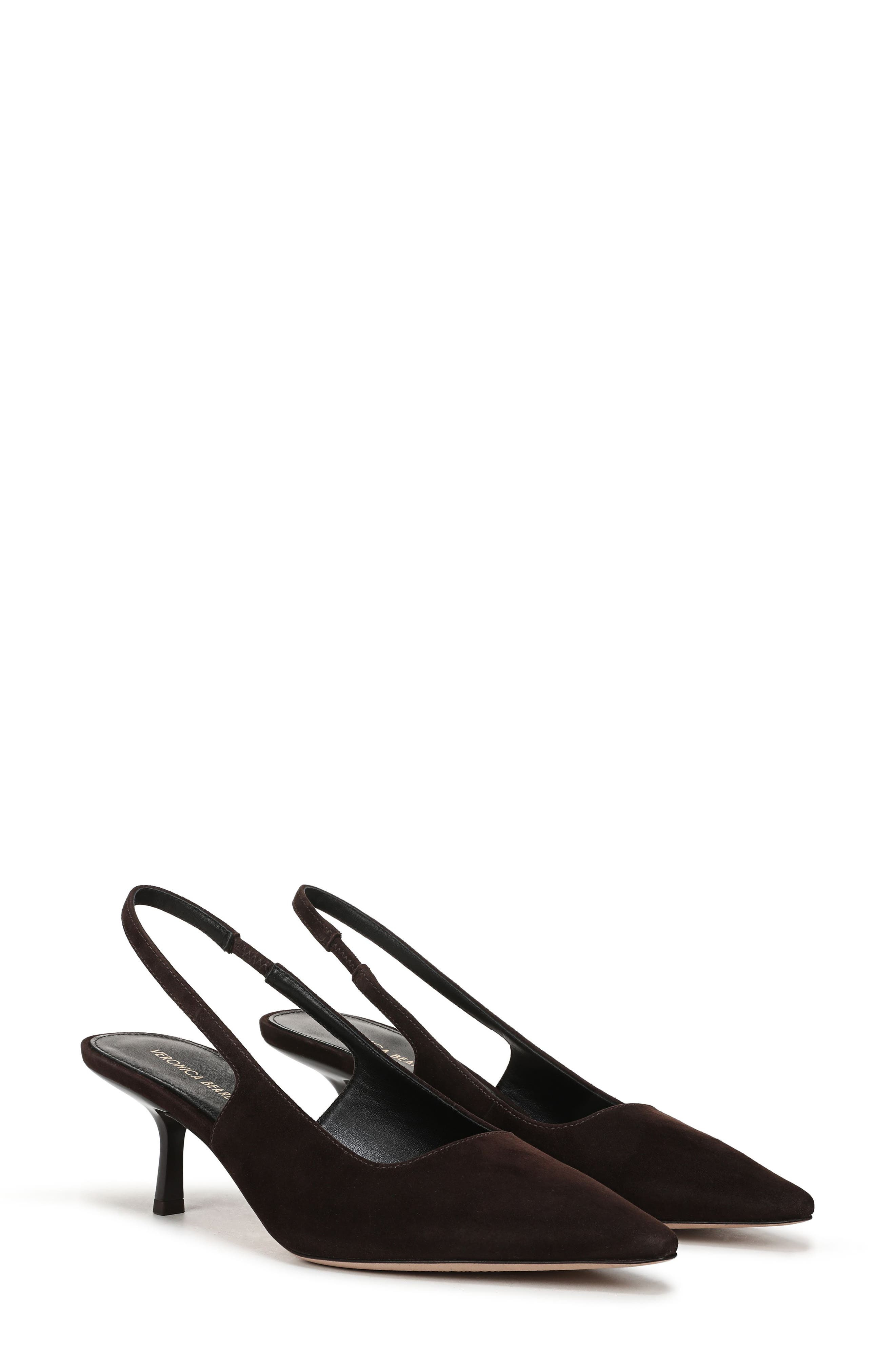 Veronica Beard Cashel Slingback Pointed Toe Pump in Espresso at Nordstrom - 8