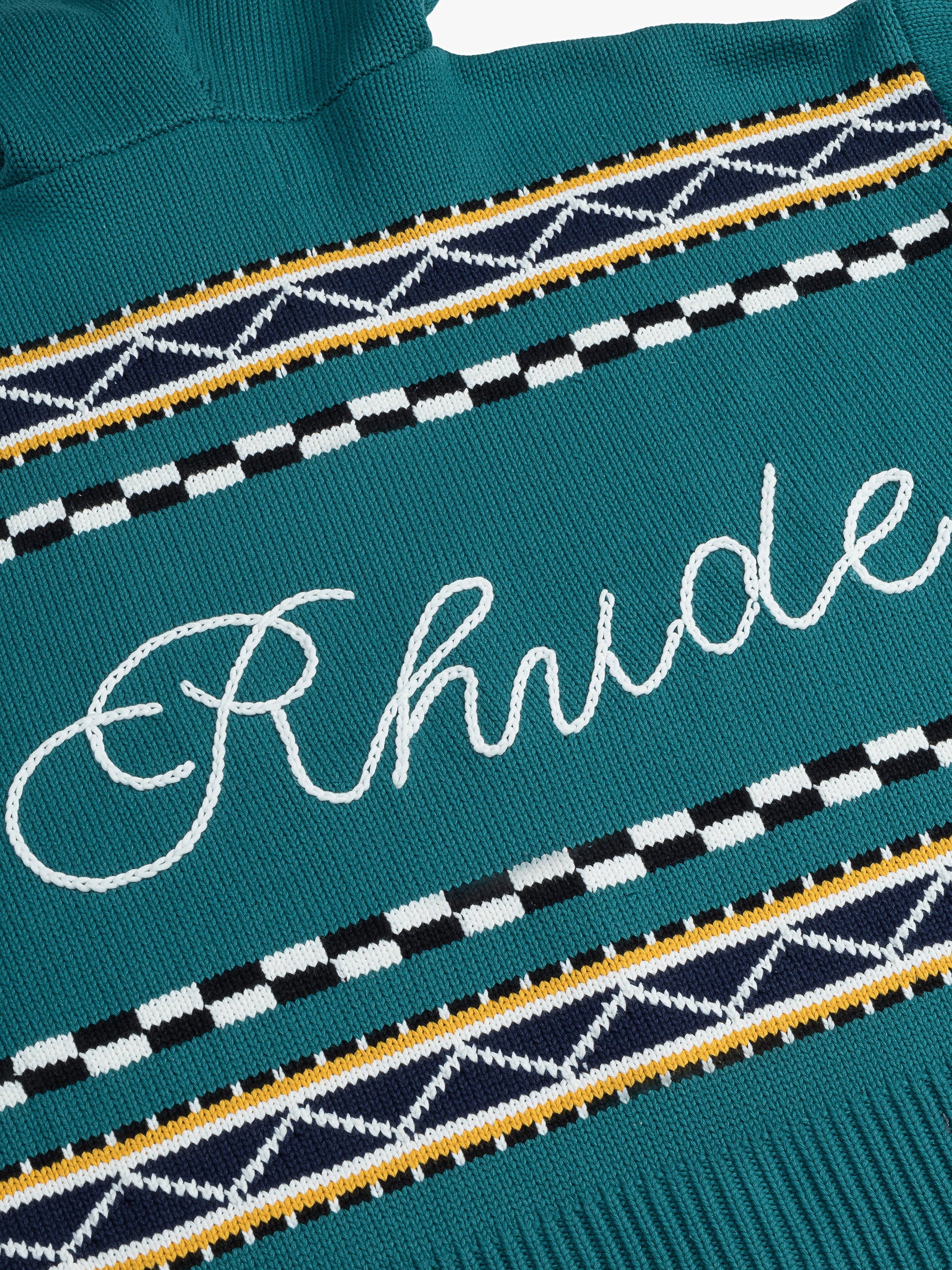RHUDE BATEAU KNIT ZIP UP HOODIE - 5