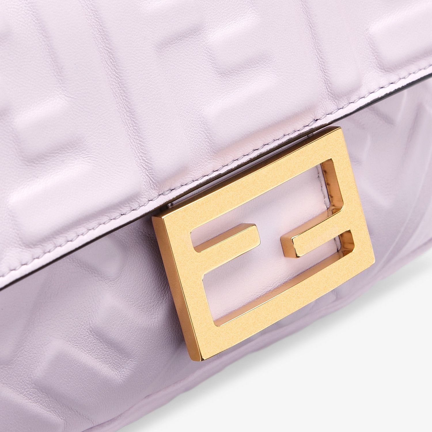 Lilac nappa leather FF Signature bag - 6