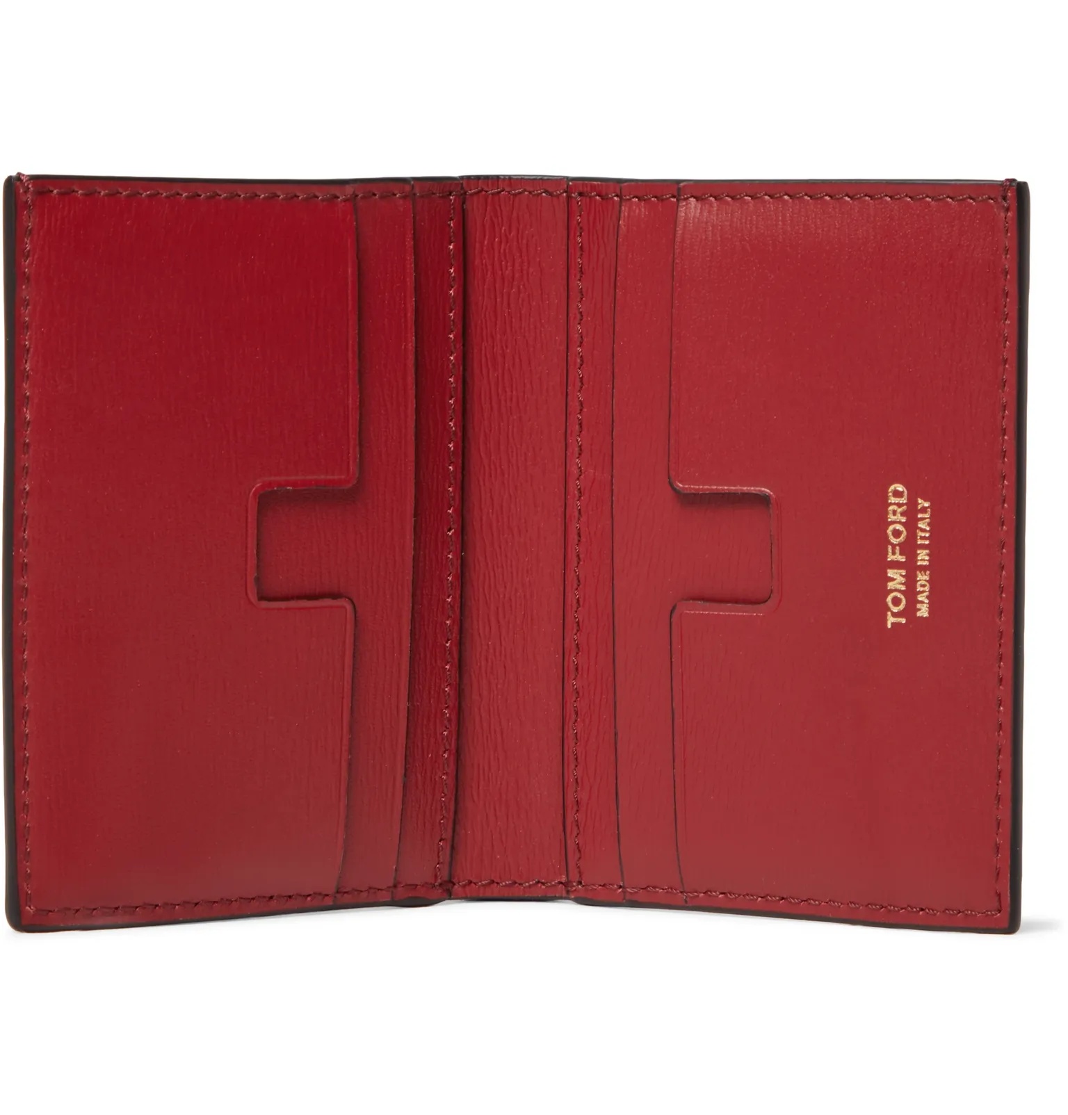 Textured-Leather Bifold Cardholder - 6