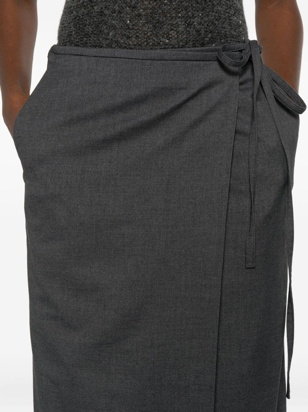 Midi wrap skirt - 4