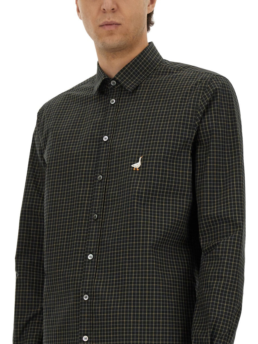 Moschino Men Shirt With Goose Embroidery - 4