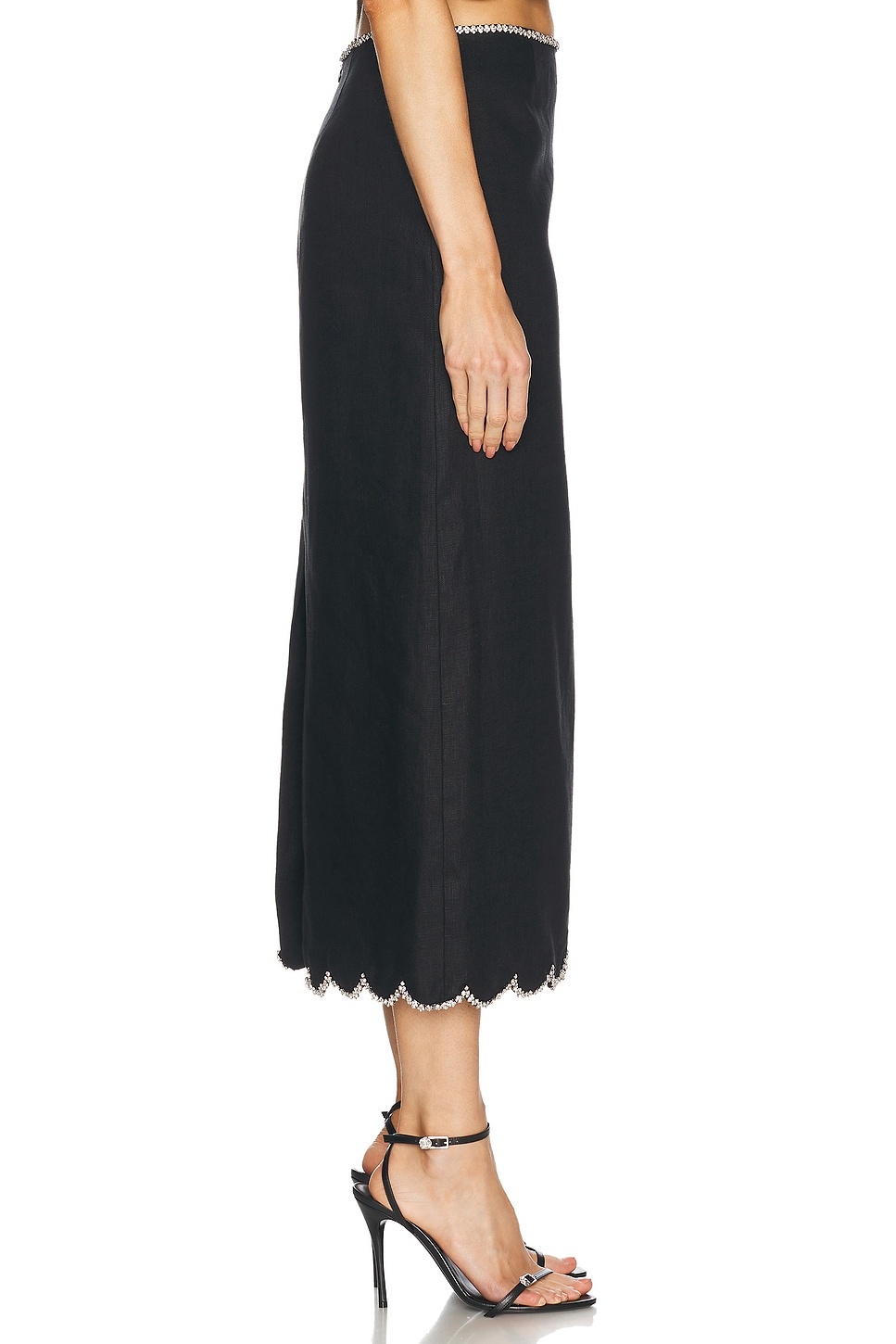 Crush Scalloped Midi Skirt - 3