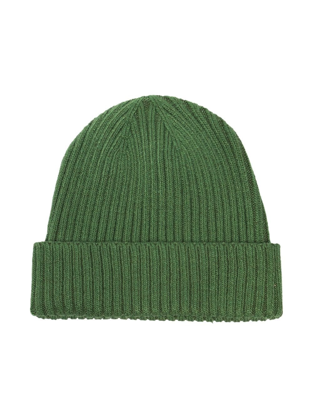 embroidered logo ribbed beanie - 3