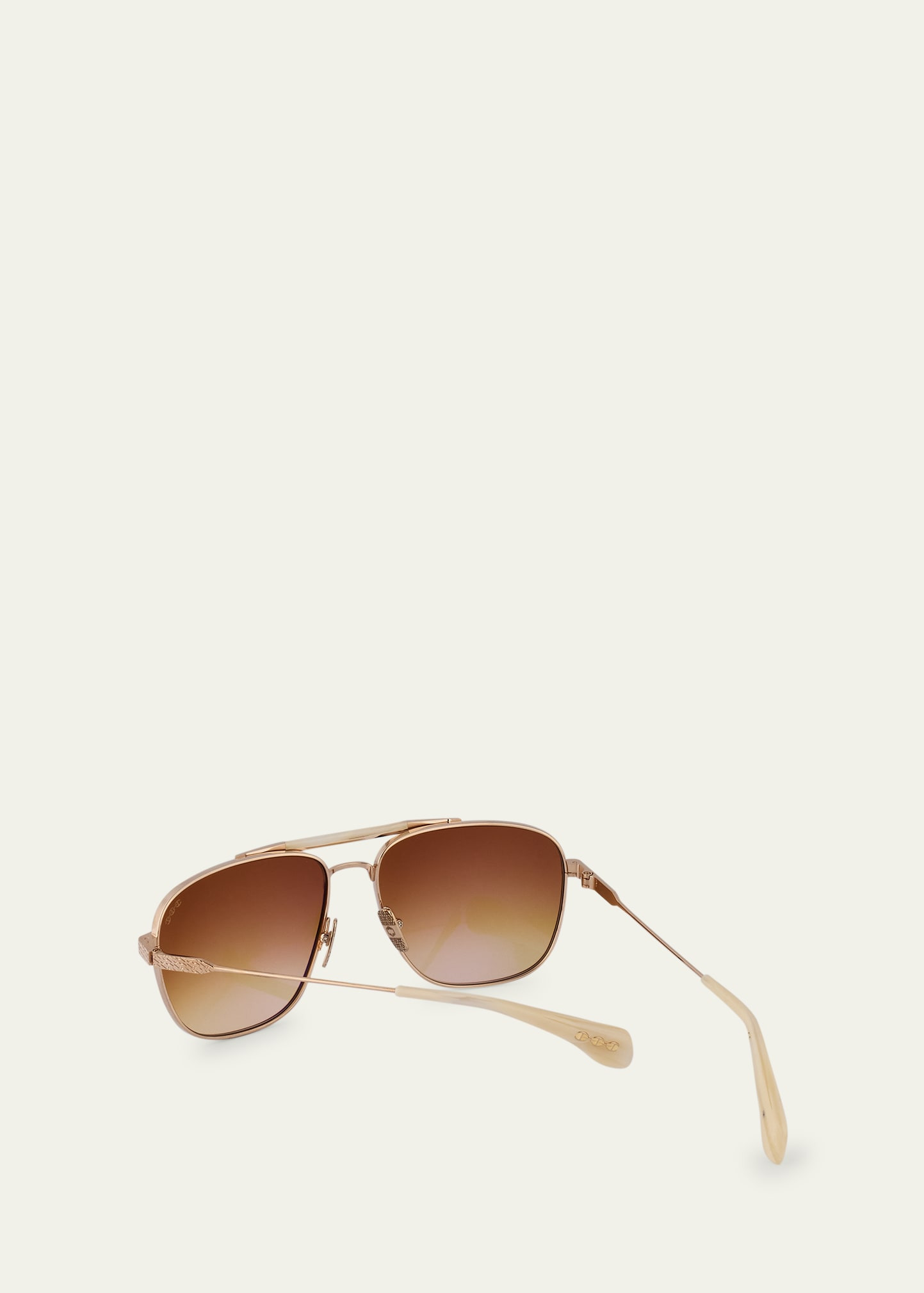 Golden Titanium Aviator Sunglasses - 3