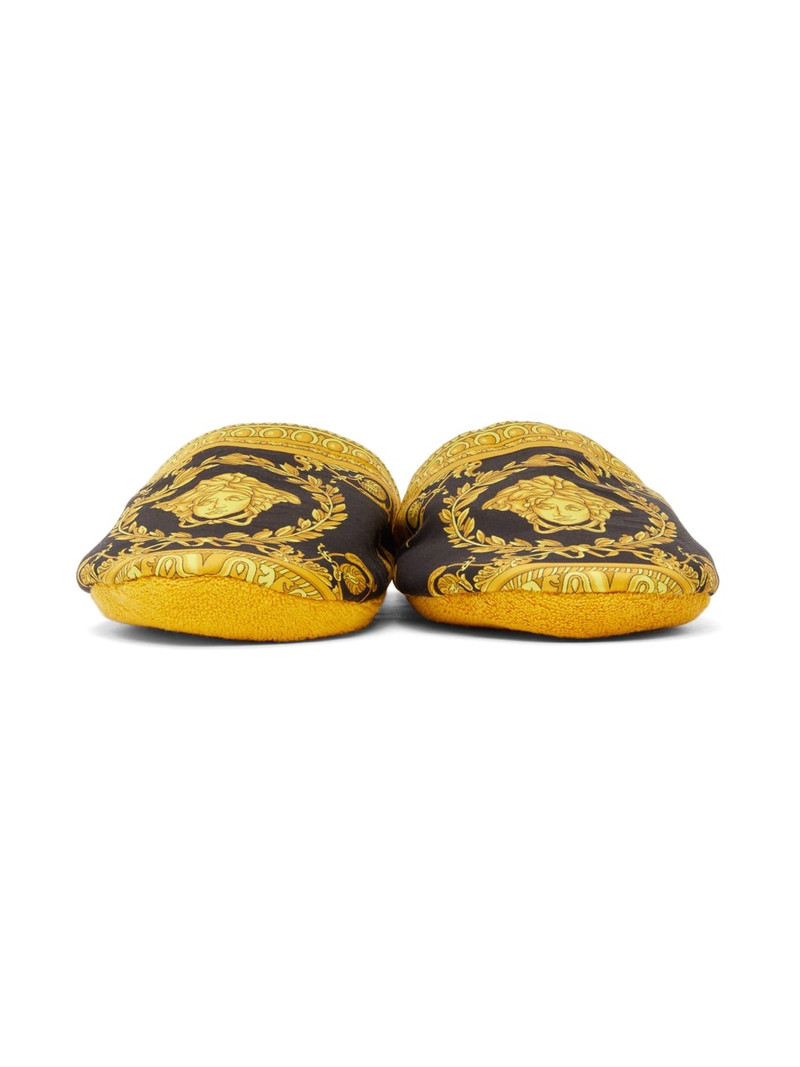 Black & Gold Baroque Slippers 2