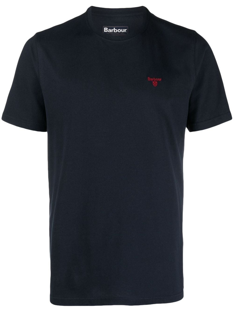 logo-embroidered cotton T-shirt 1