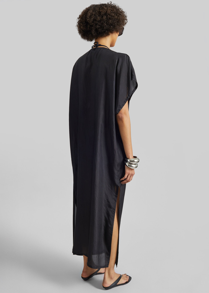 Ostuni Sheer Fluid Kaftan Dress - Black 7