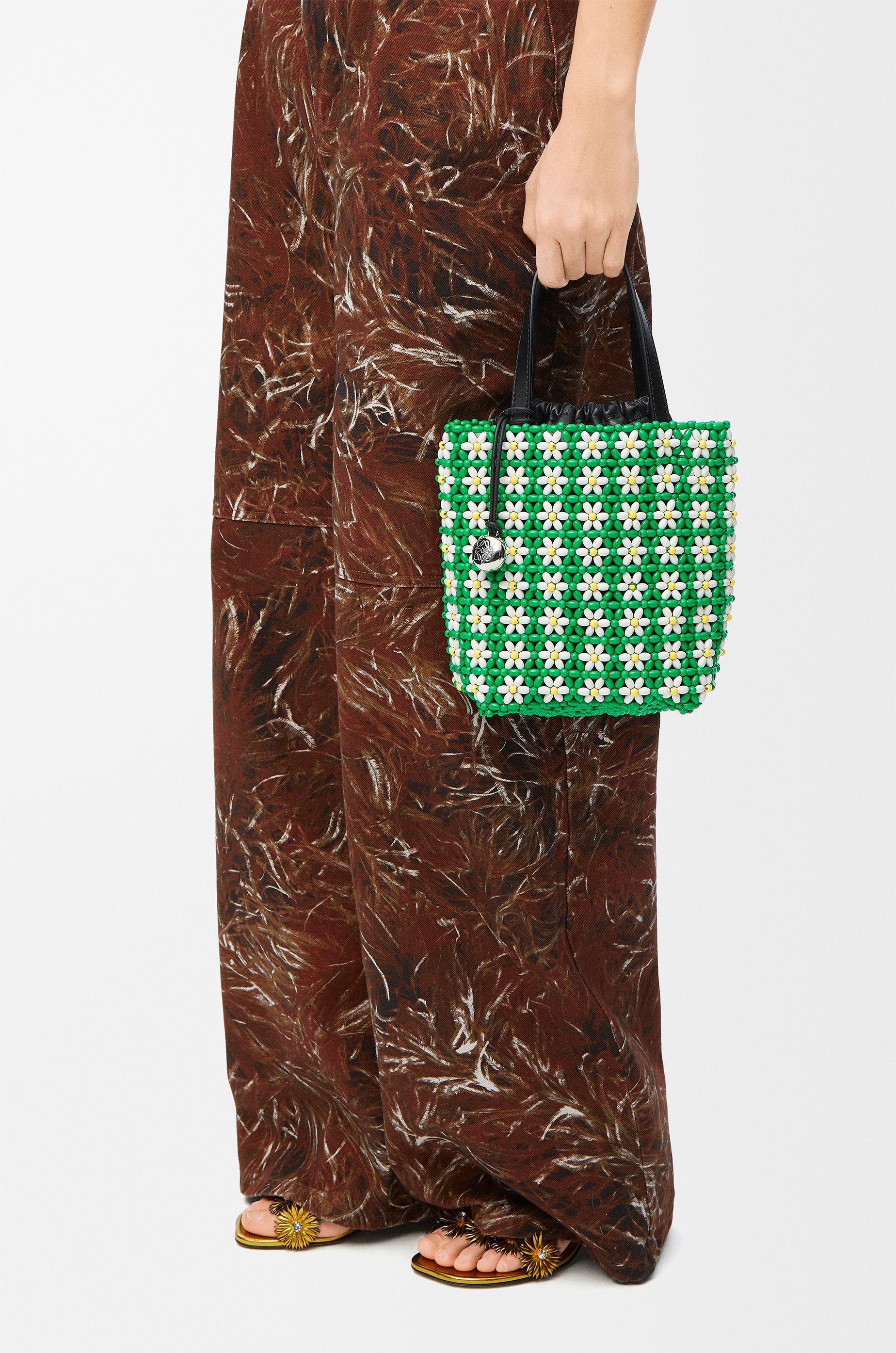 Mini tote in beads and lambskin - 3