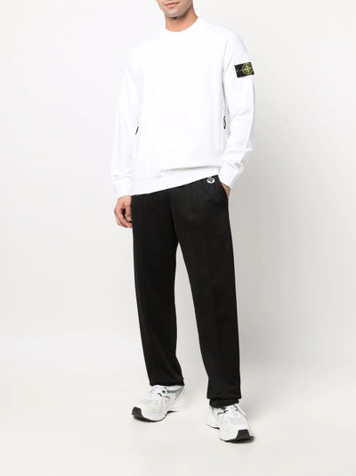 Stone Island Compass badge crew-neck sweatshirt outlook