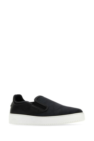 MCM Black canvas and leather Neo Terrain slip ons outlook