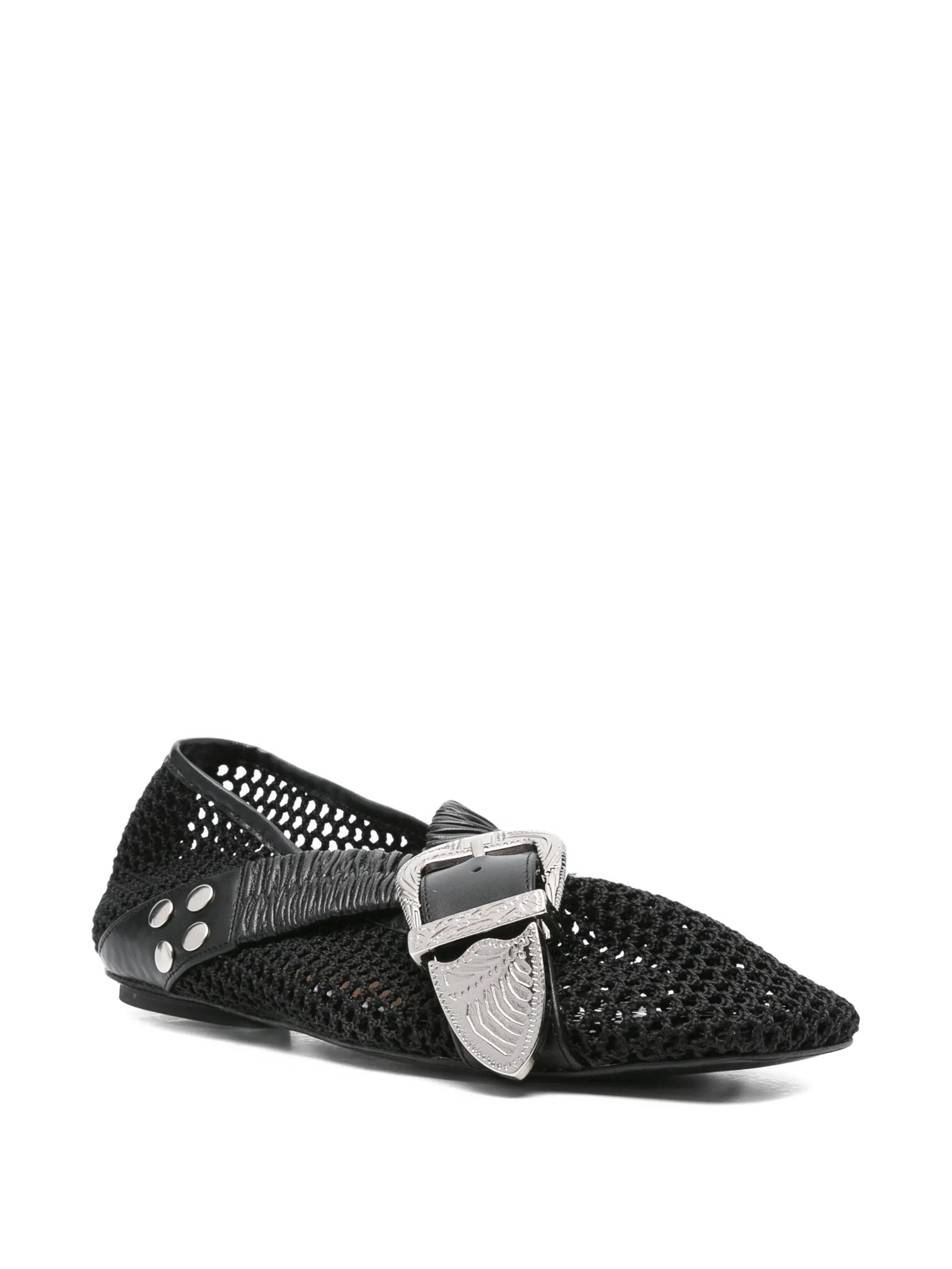 Toga Pulla Buckle-detail Mesh-detail Flats - 2