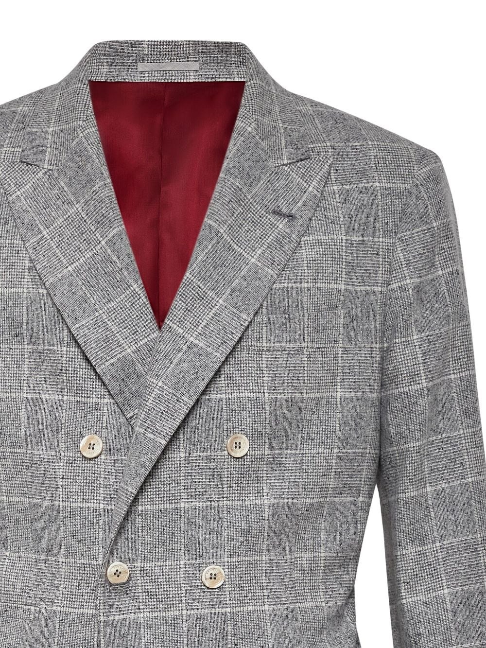 single-breasted checked blazer - 6