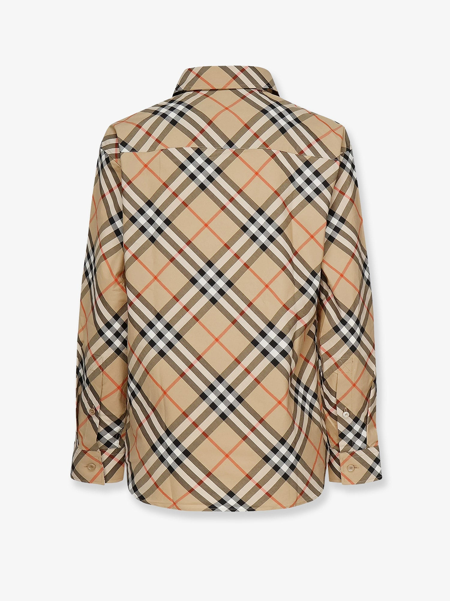 COTTON SHIRT WITH BURBERRY CHECK MOTIF - 2