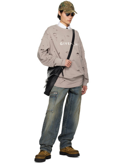 Givenchy Taupe Cutout Sweatshirt outlook