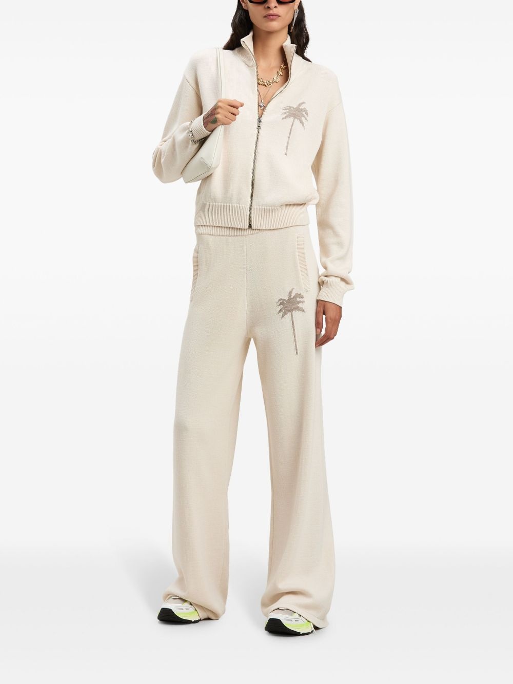 palm tree knitted trousers - 2