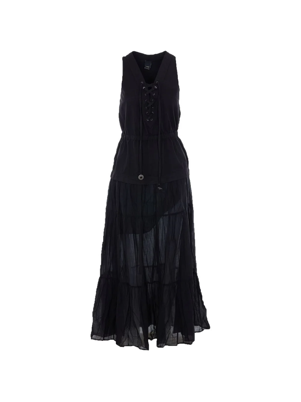 Casarsa lace-up tiered dress - 1