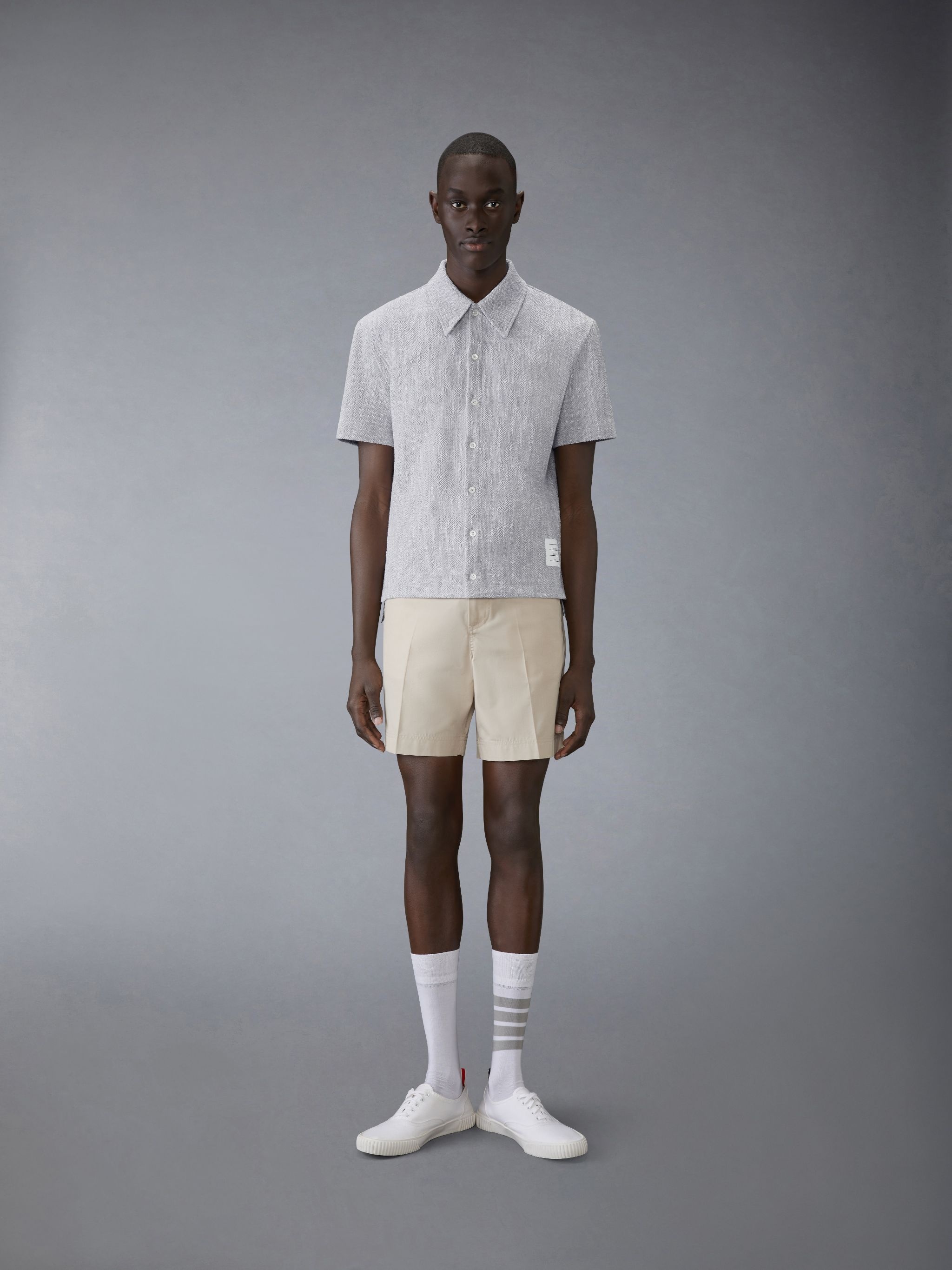 COTTON TWEED SHORT SLEEVE SHIRT - 3