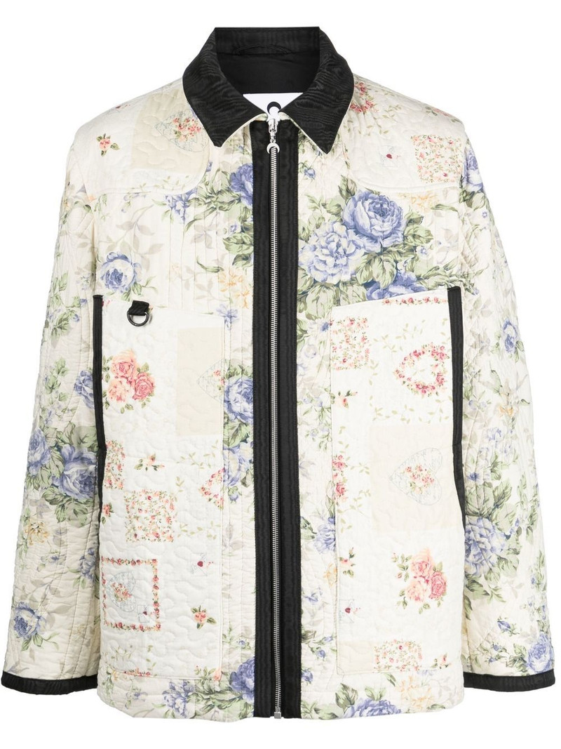 Boutis floral-print quilted jacket 1