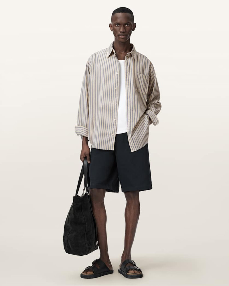 ALLSAINTS ROMA OVERSIZED LONG SLEEVE STRIPED SHIRT outlook