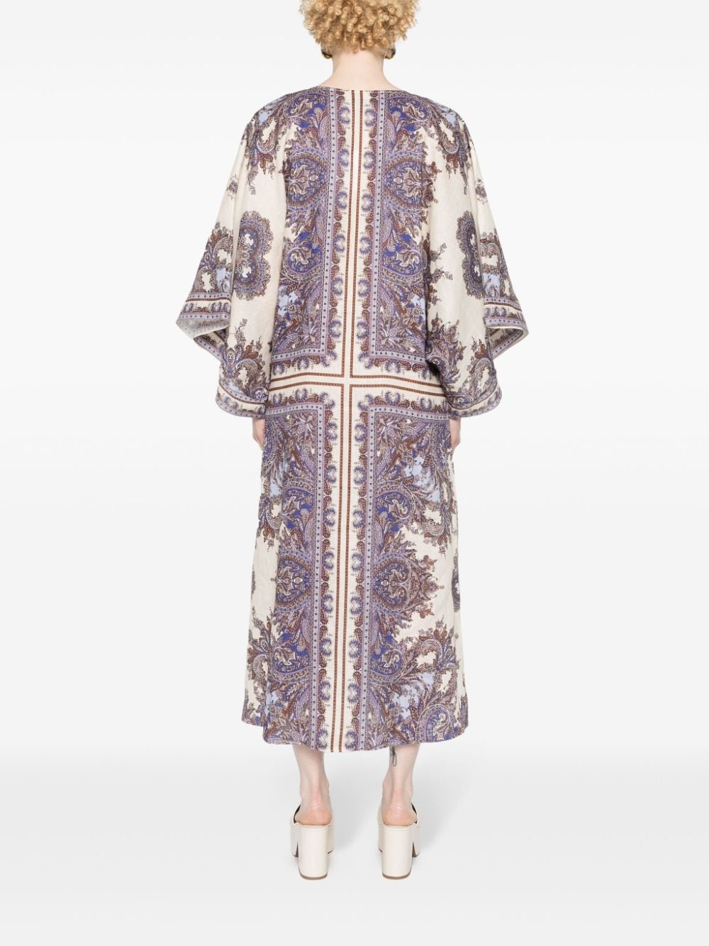 Ottie linen kaftan dress - 4