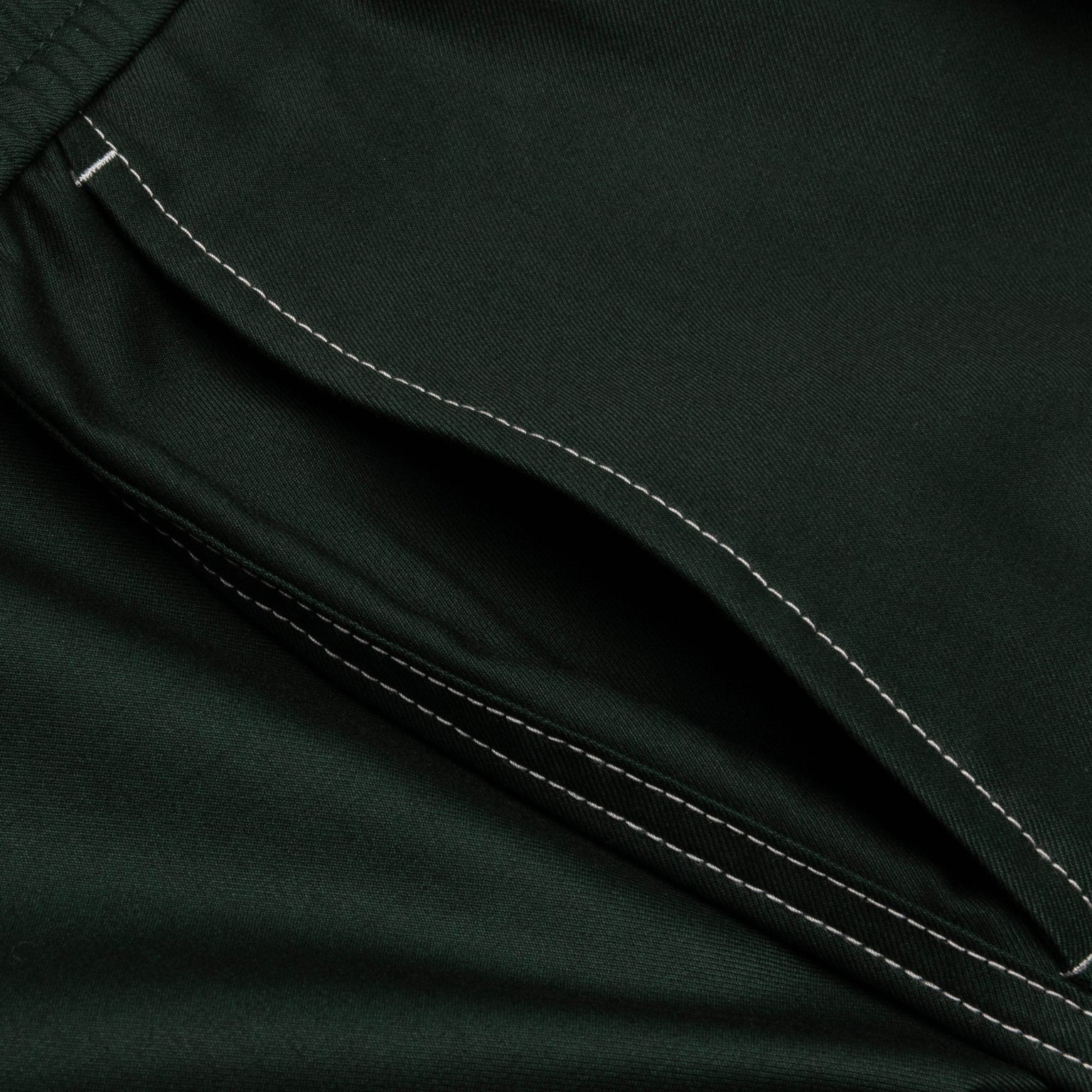 LIGHTWEIGHT WOOL ELASTICATED WOVEN PANT - FOREST GREEN - 3
