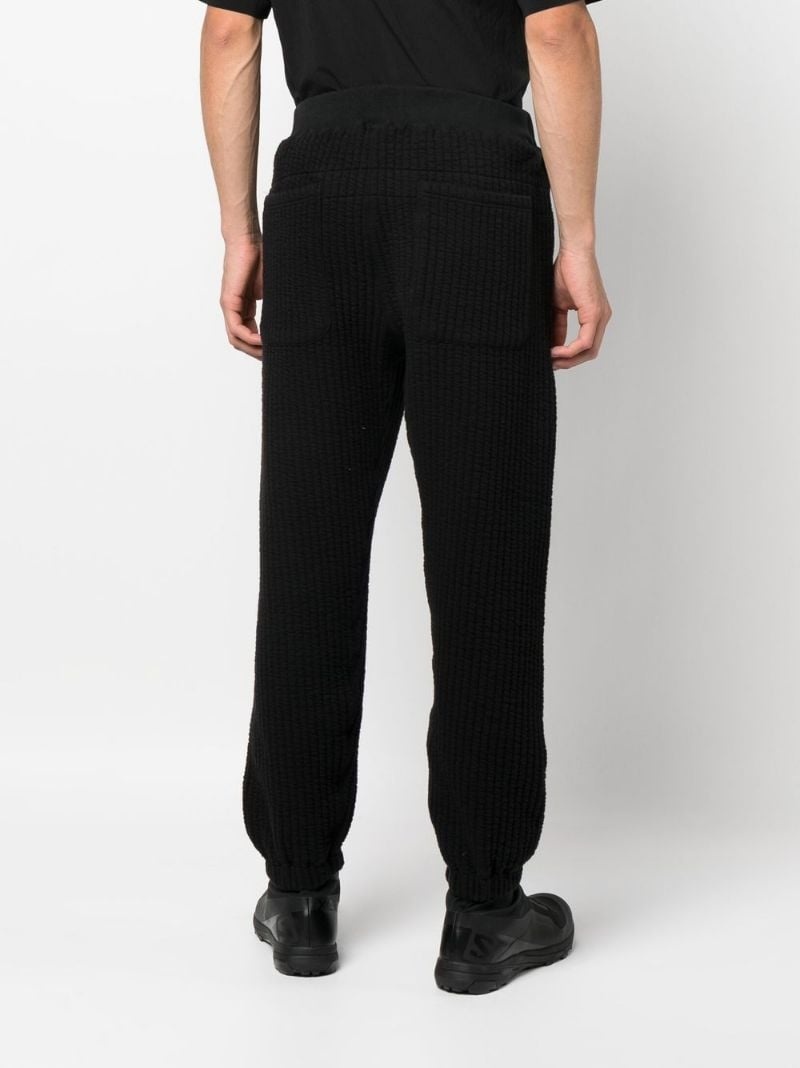 ribbed track cotton-blend pants - 4