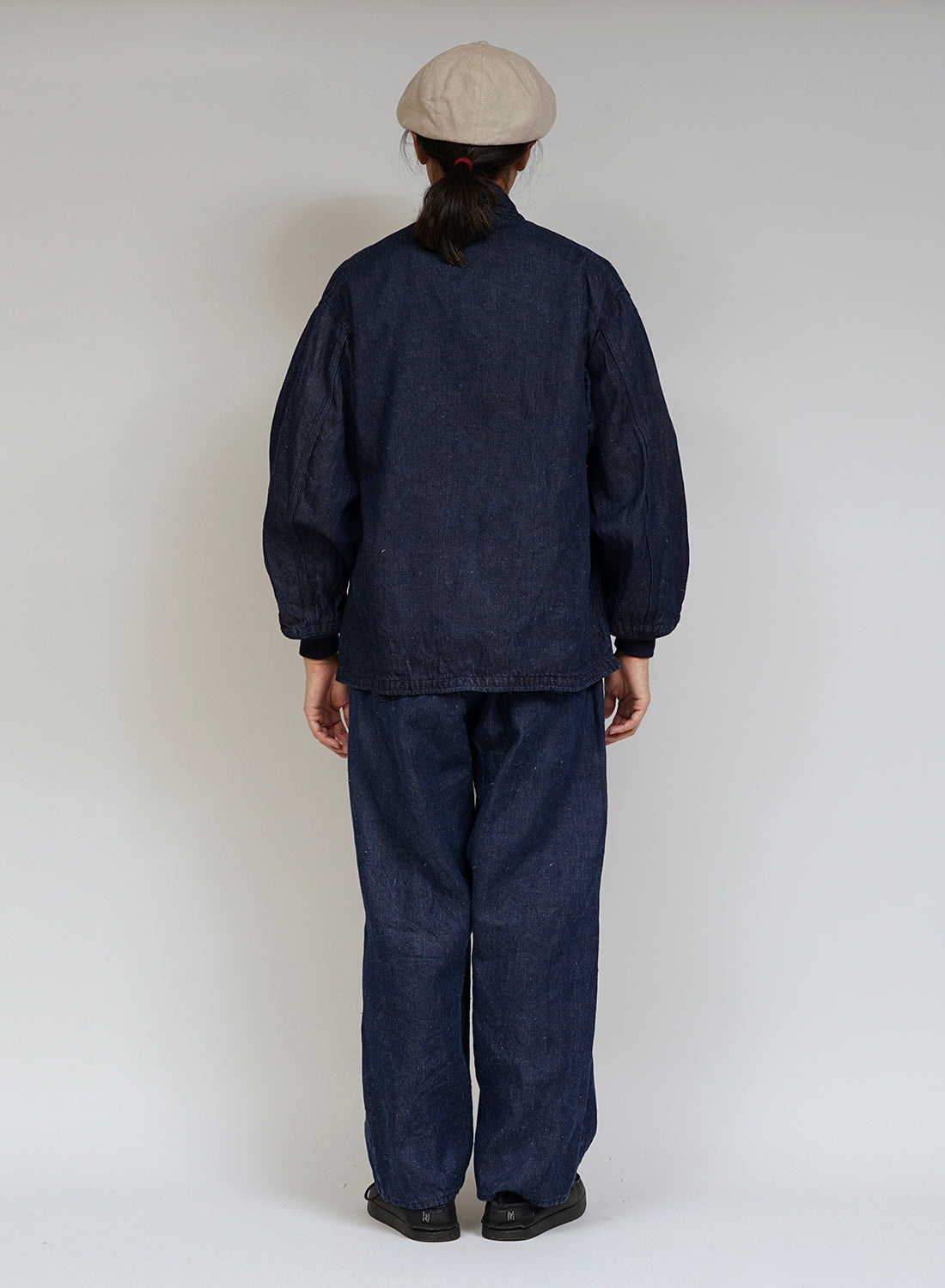 M43 Type Work Jacket Hemp Denim in Indigo - 5