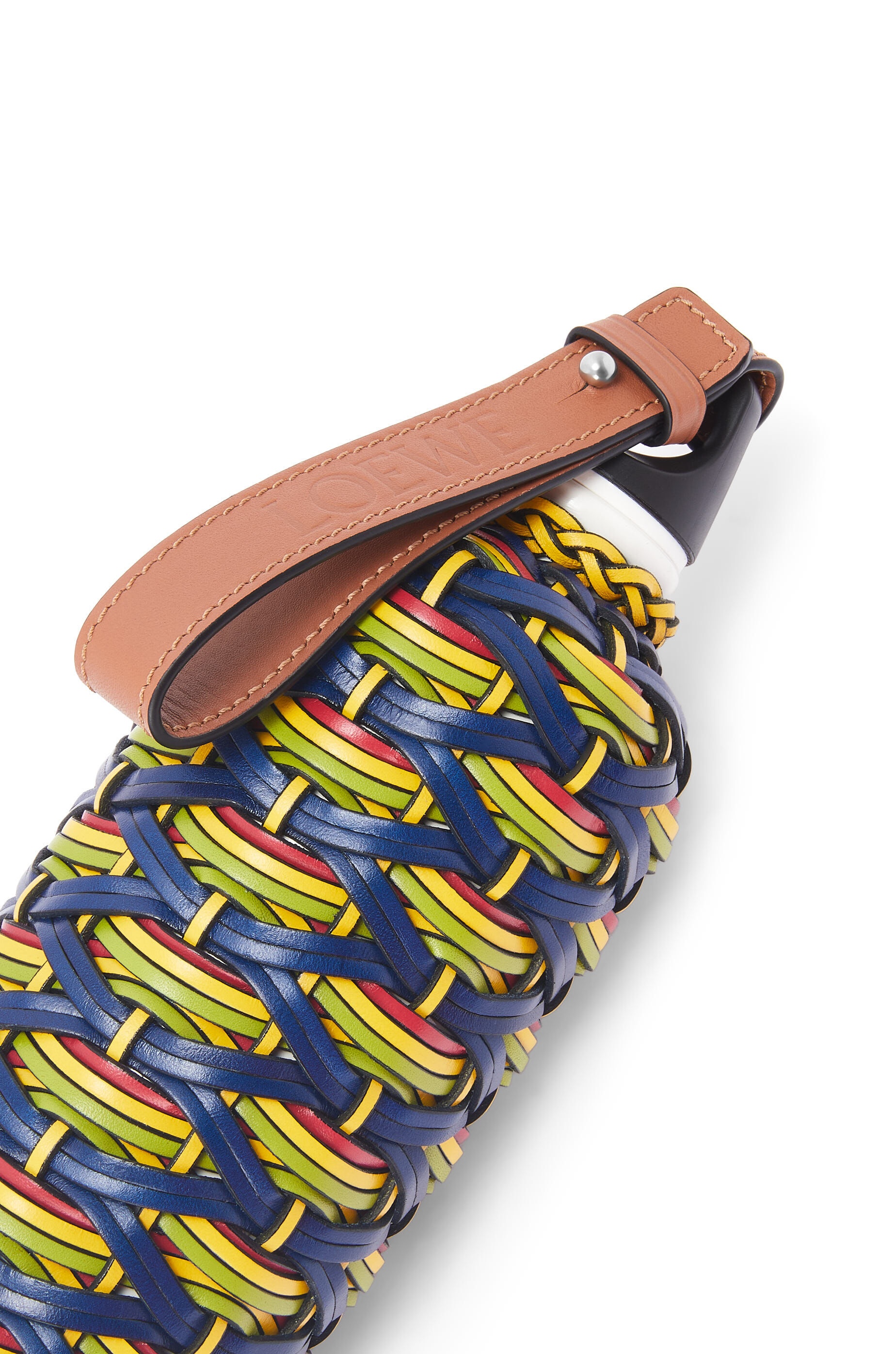 Braided bottle in aluminium and calfskin - 3