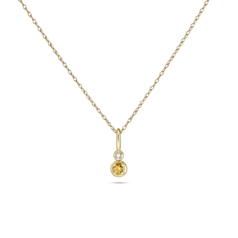 Birthstone Diamond Bonbon Necklace 15