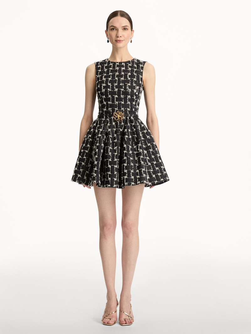 Oscar de la Renta WOVEN DENIM JACQUARD MINI DRESS outlook